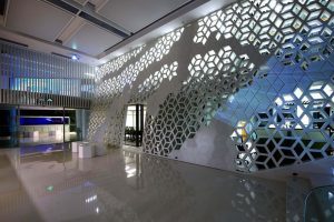 南山區(qū)現(xiàn)代風格辦公室裝修_大廳