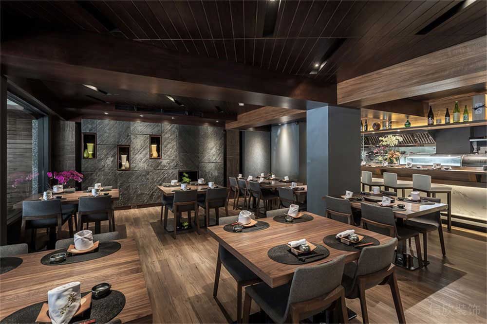 深圳寶安簡約風(fēng)中餐廳裝修設(shè)計(jì)案例天花