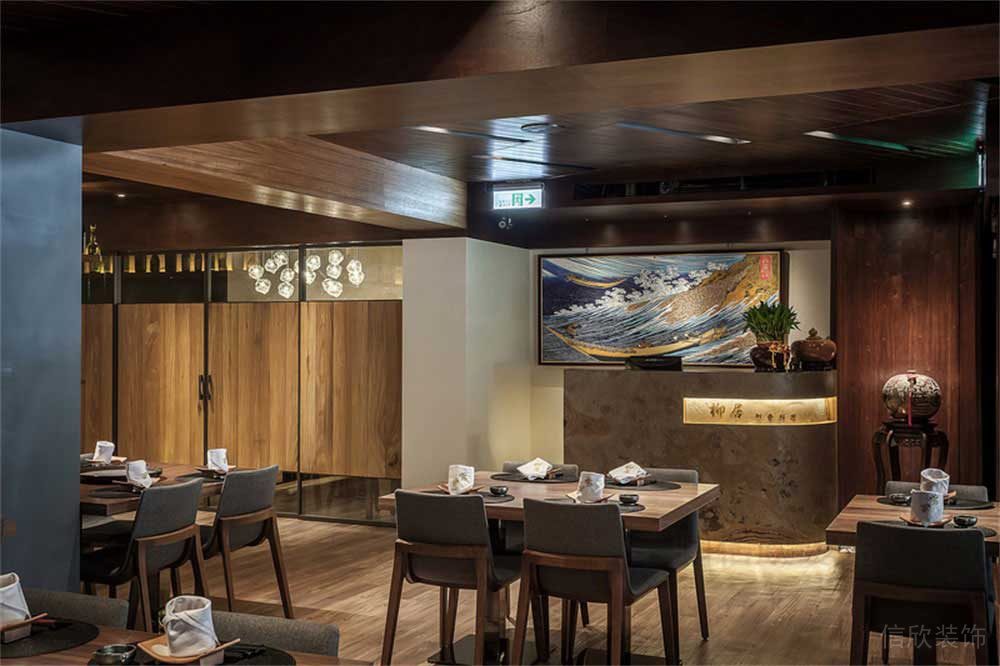 深圳寶安簡約風(fēng)中餐廳裝修設(shè)計(jì)案例前臺(tái)