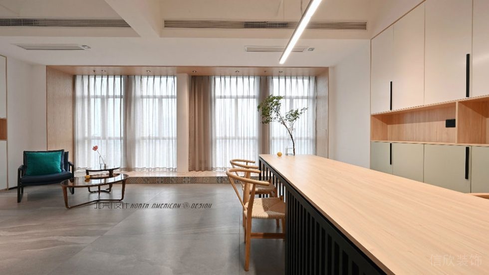 現(xiàn)代中式辦公室員工休閑室設(shè)計裝修圖