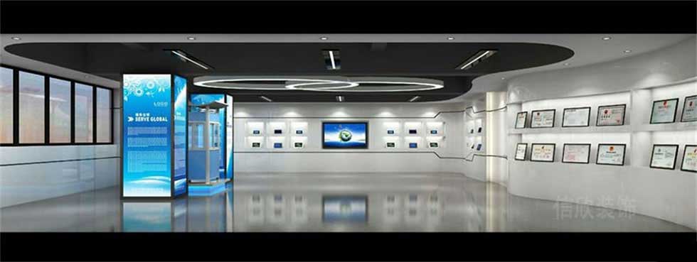 電子科技公司展廳大廳裝修設(shè)計