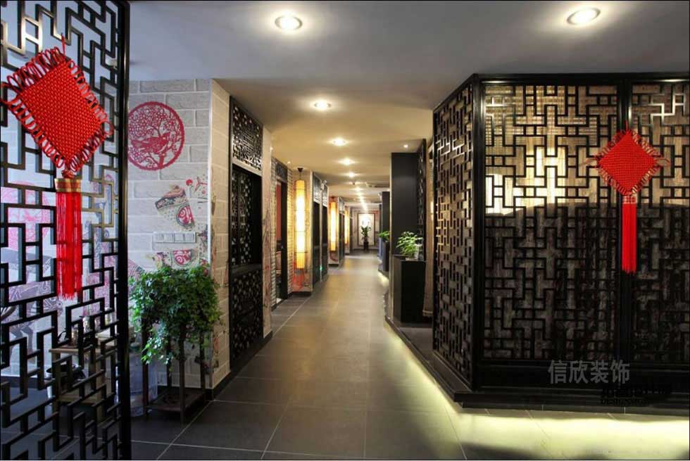 深圳養(yǎng)生館走廊裝修設(shè)計(jì)