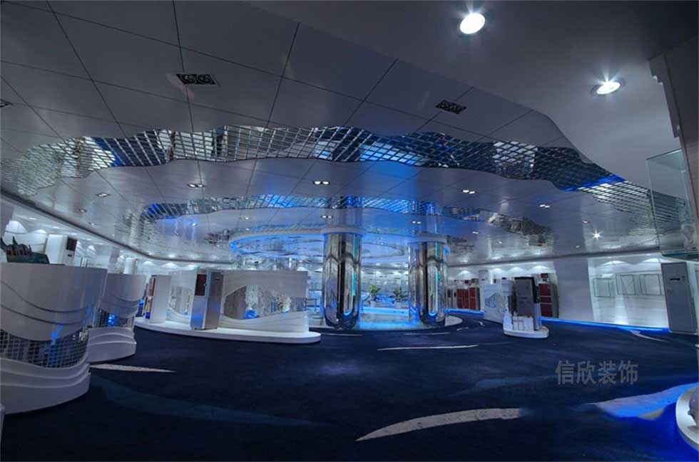 展廳波浪形造型鋁扣板天花吊頂