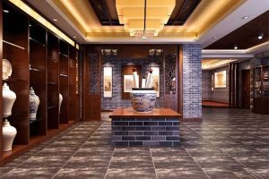 中國畫店鋪裝修設計培訓機構(gòu)大廳兒童啟蒙教育中心裝修效果圖