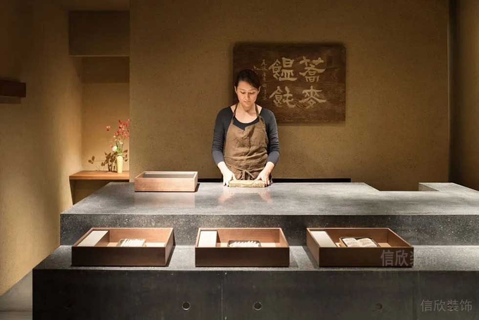 新中式風格辦公空間展廳演示接待區(qū)裝修圖
