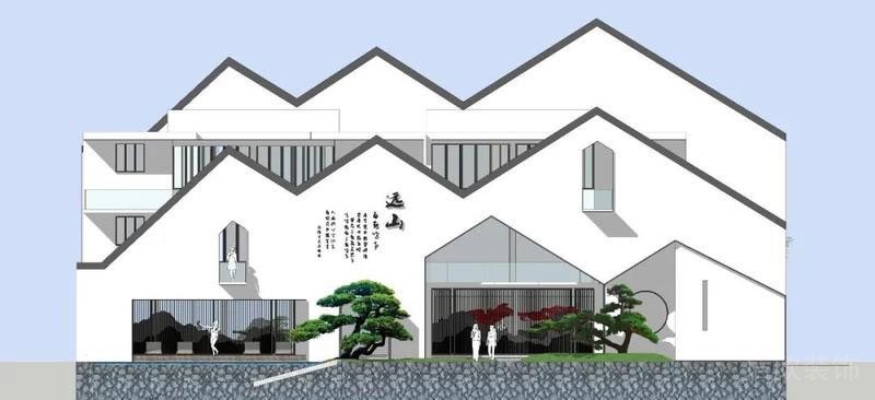 南山餐廳裝修設(shè)計效果圖正面外觀