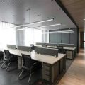 深圳南山智慧廣場新中式風格辦公室裝修設(shè)計案例辦公區(qū)效果圖