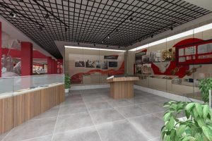 五家渠城市規(guī)劃展廳裝修設計展臺