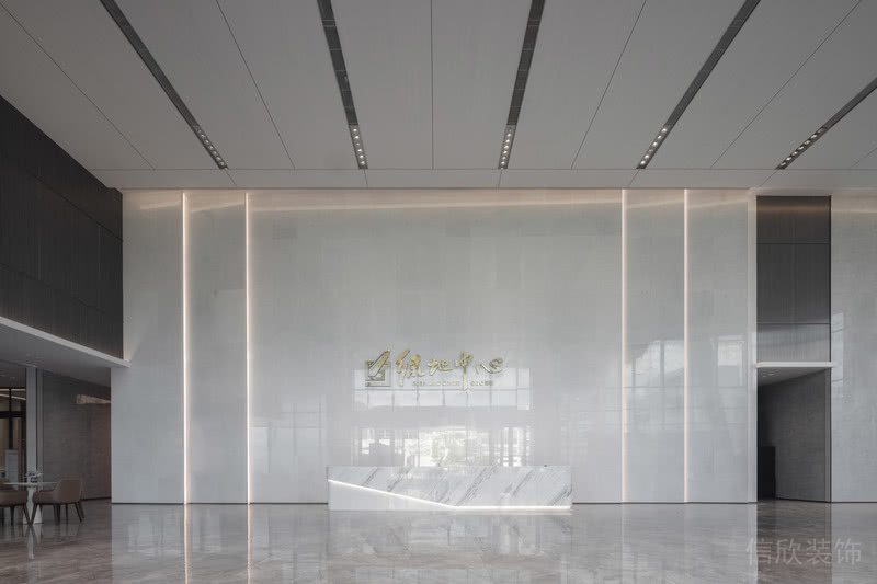 極簡輕奢風(fēng)格辦公室裝修設(shè)計方案 前臺服務(wù)區(qū)