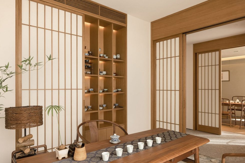 日式原木風(fēng)茶室素雅包廂裝修設(shè)計(jì)
