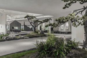 現(xiàn)代園林景觀辦公室裝修設(shè)計 綠植景觀
