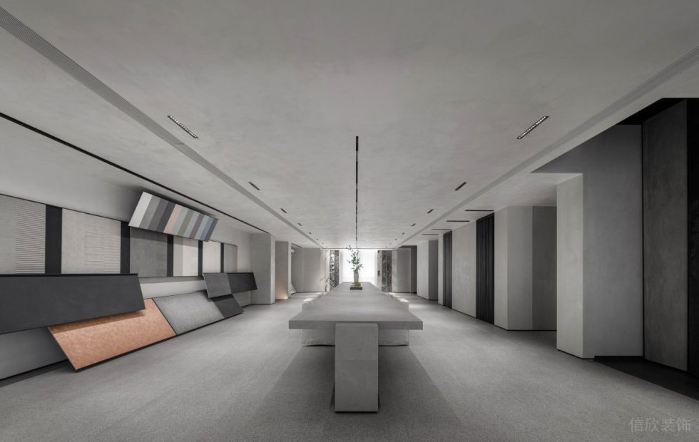 現(xiàn)代極簡美學(xué)體驗館展廳設(shè)計方案 中島臺大展廳