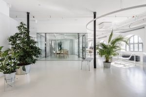 白色簡約自然風(fēng)辦公室裝修設(shè)計白色調(diào)玻璃房會議室效果圖